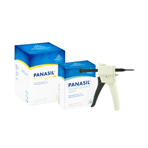 Kit silicona por adición Panasil Putty Soft 400ml + Initial Contact Light + Pistola