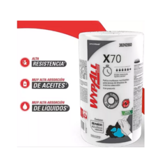 Paño Absorbente Wypall X70 Rollo x 88 unidades - comprar online