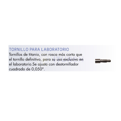 Tornillo Para Laboratorio Cabeza Cuadrada Byw Implantes en internet