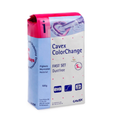 Alginato para impresiones dentales Cromático 453g Color Change Fast Cavex - comprar online