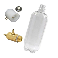 Kit Botellón de Agua 600 ml+ Cabezal + Regulador de Aire para Equipo