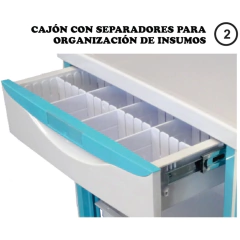 Carro de usos múltiples modelo CT62512D3T - Dentalpack
