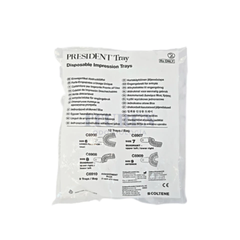 Kit 9 cubetas surtidas plásticas para impresiones President Coltene - comprar online