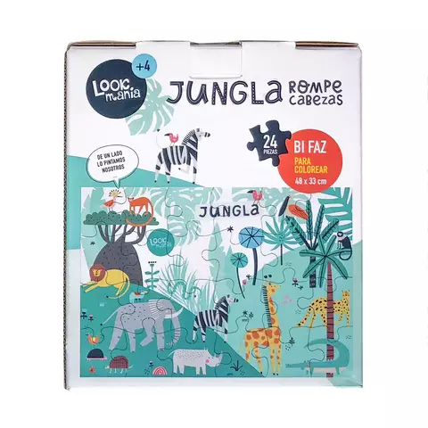 ROMPECABEZA PARA COLOREAR: LA JUNGLA