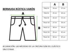 BERMUDA RÚSTICA LISA - comprar online