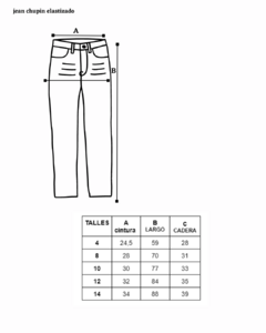 Jean chupin nena elastizado - comprar online