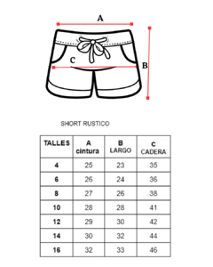 SHORT RUSTICO PIA - comprar online