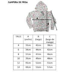 CAMPERA FRISA FLOREADA - comprar online