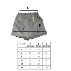 POLLERA-SHORT PANA - kookibel