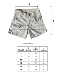 SHORT JEAN NATURAL - comprar online