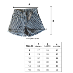 SHORT JEAN RAYADO en internet