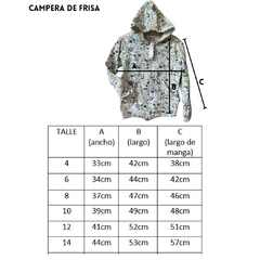 CAMPERA DE FRISA FLOREADA - kookibel