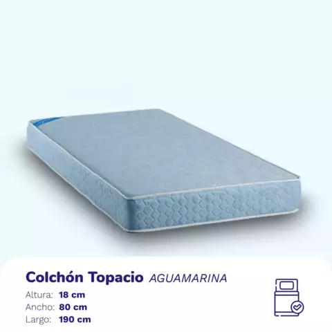 Colchon Topacio Aguamarina BM 190x80x18
