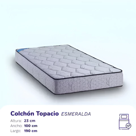 Colchon Topacio Esmeralda 190x100x023 - comprar online