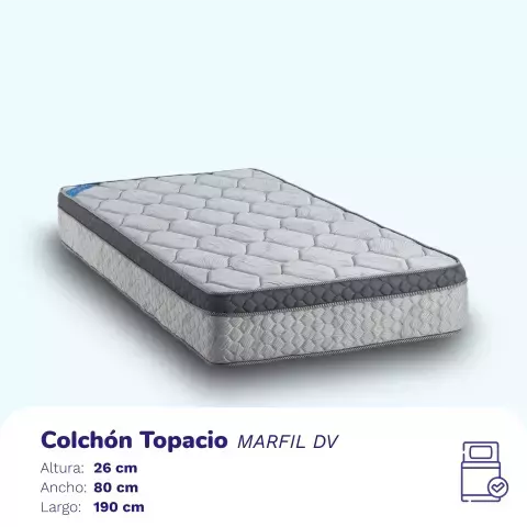 Colchon Topacio Marfil DV 190x080x26