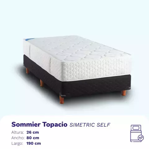 Sommier Topacio Simetric self 190x080x26