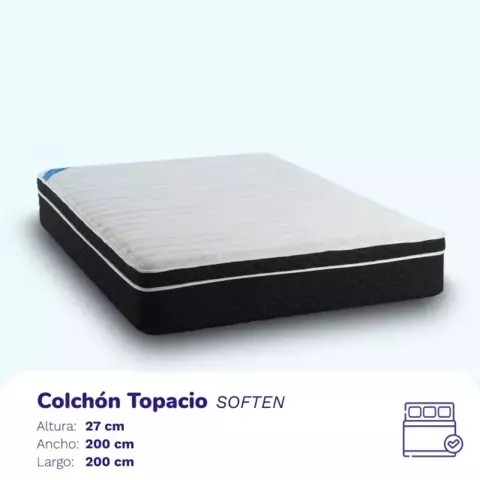 Colchon Topacio Soften Jac 200x200x27