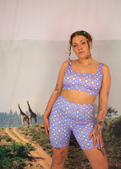 Biker shorts azulejinho - loja online