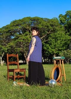Colete em linho azul - Acalmia