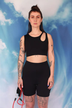 Biker shorts preto