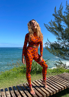 Imagem do Legging de tule oncinha laranja