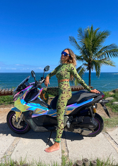 Imagem do Legging de tule onça verde