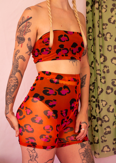 Biker shorts oncinha laranja - comprar online