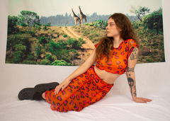 Cropped tule overlock* onça laranja na internet