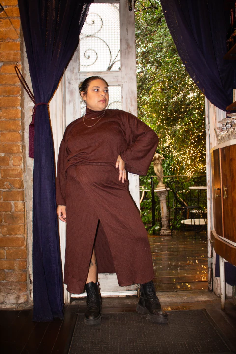 Blusão de tricô manga larga - comprar online