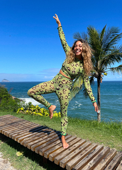 Legging de tule onça verde - Acalmia