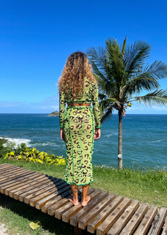 Blusa de tule onça verde na internet