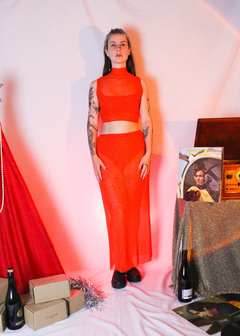 saia tule vermelho