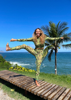 Legging de tule onça verde - comprar online