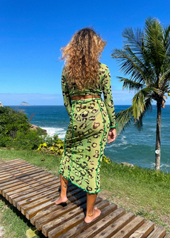 Blusa de tule onça verde na internet