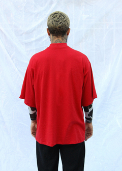 Imagem do Camiseta oversized vermelha lisa