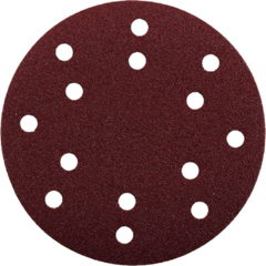 Discos abrasivos Quick-Stick 150mm madera y metal Grano 60 Perforado x 5 unidades KWB