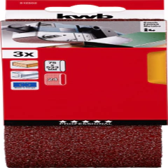 Set de 3 Lijas de bandas abrasivas 75x 533MM GR 120 Madera y metal, Corindón puro KWB - comprar online
