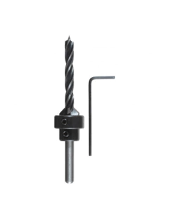 Juegos de broca en espiral para madera con avellanador y tope de profundidad, en 3 piezas. 5mm