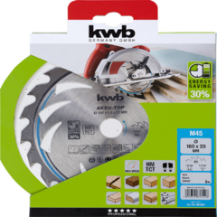 Hoja para sierra circular de corte fino, revestida de carburo de tungsteno 150mm x 16, 20 dientes. KWB - comprar online