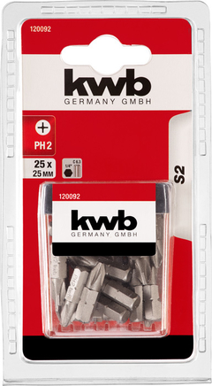 Puntas INDUSTRIAL STEEL por 25 unidades PH 2 KWB - comprar online