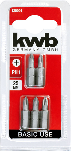Puntas Basic Use, 25 mm Phillips/Estrella 25 mm PH2 KWB x 5 unidades - comprar online