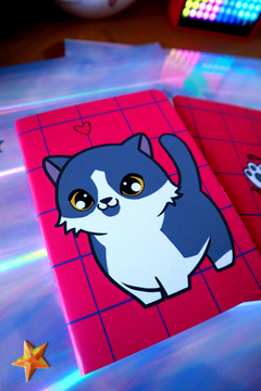 Libreta Gatito Blanco y Gris - comprar online
