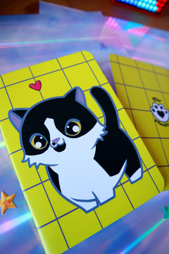 Libreta Gatito Blanco y Negro