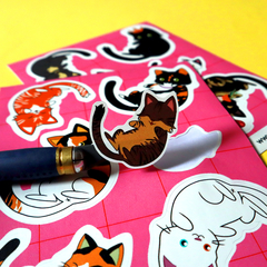 Plancha de stickers: GATITOS 2 - All About Cats