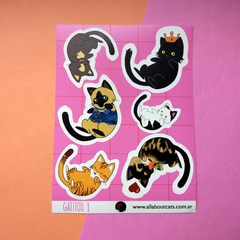 Plancha de stickers: GATITOS 1