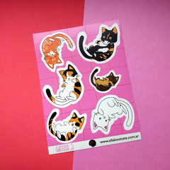 Plancha de stickers: GATITOS 2