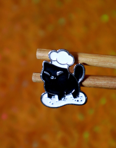 Pin Gatito Panadero Negro