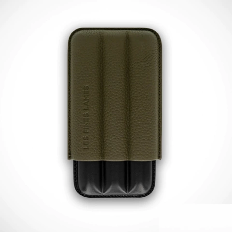 Charuteira porta charutos p/3un LES FINES LAMES trio verde