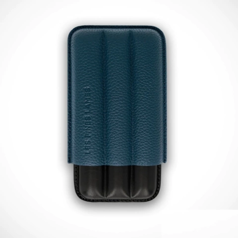 Charuteira porta charutos p/3un LES FINES LAMES trio azul