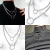 Collar Cadena Doble Ring Colgante